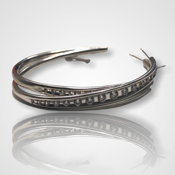 🎉HP🎉✨NWT Kendra Scott Silver Selena Hoop Earrings✨ - Picture 6 of 13